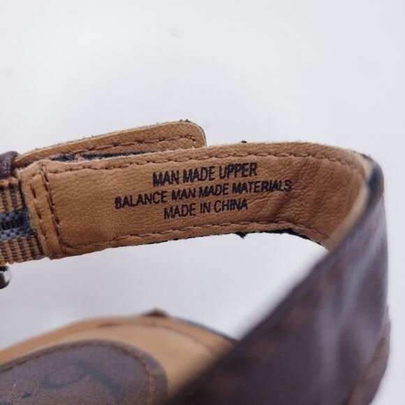 Boc Agda Brown Faux Leather Slingback Strappy Sandals Flats Women's Size 8 - Picture 11 of 13